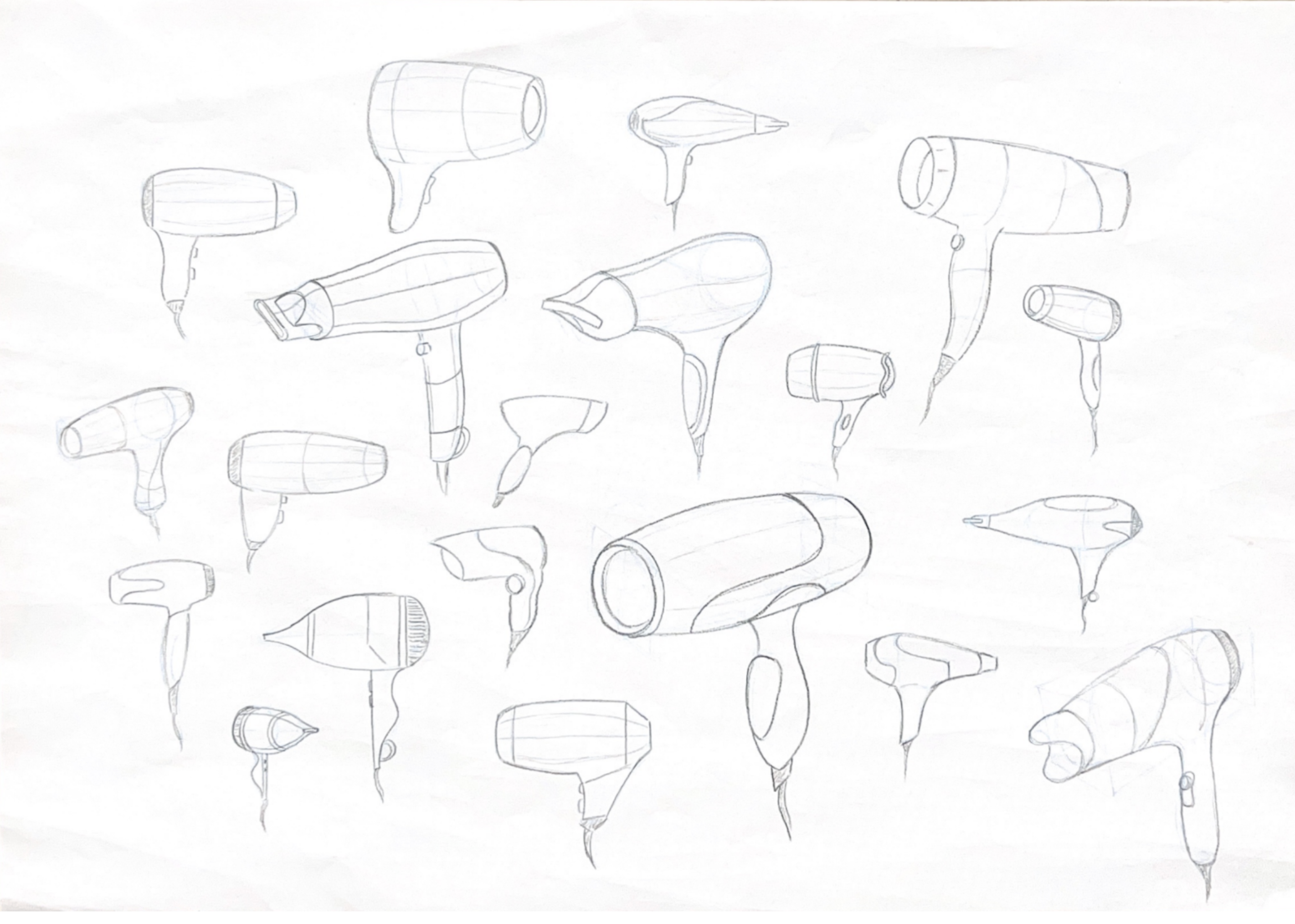 Hair dryer sketches