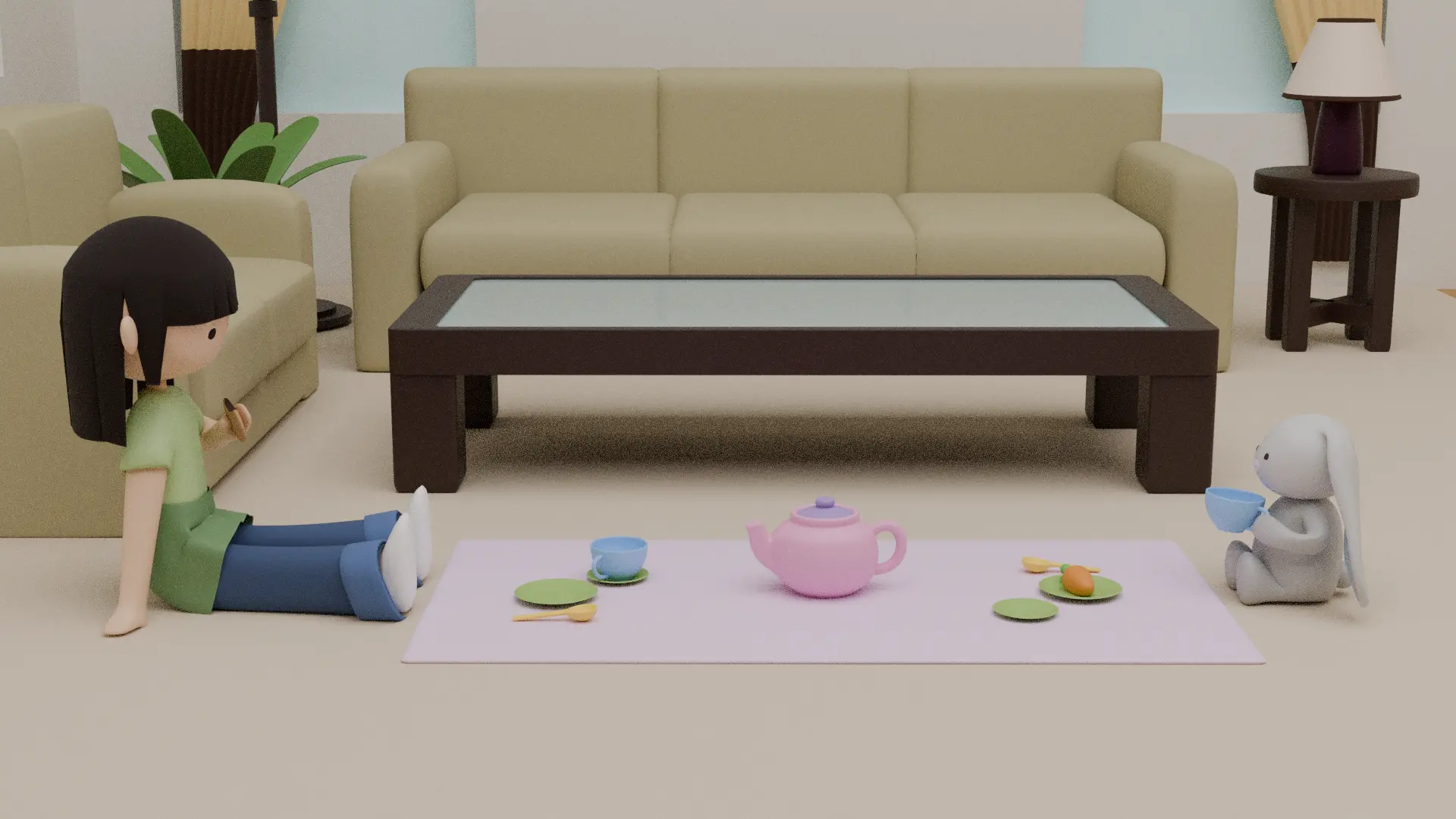 Tea for Two — childhood tea party scene