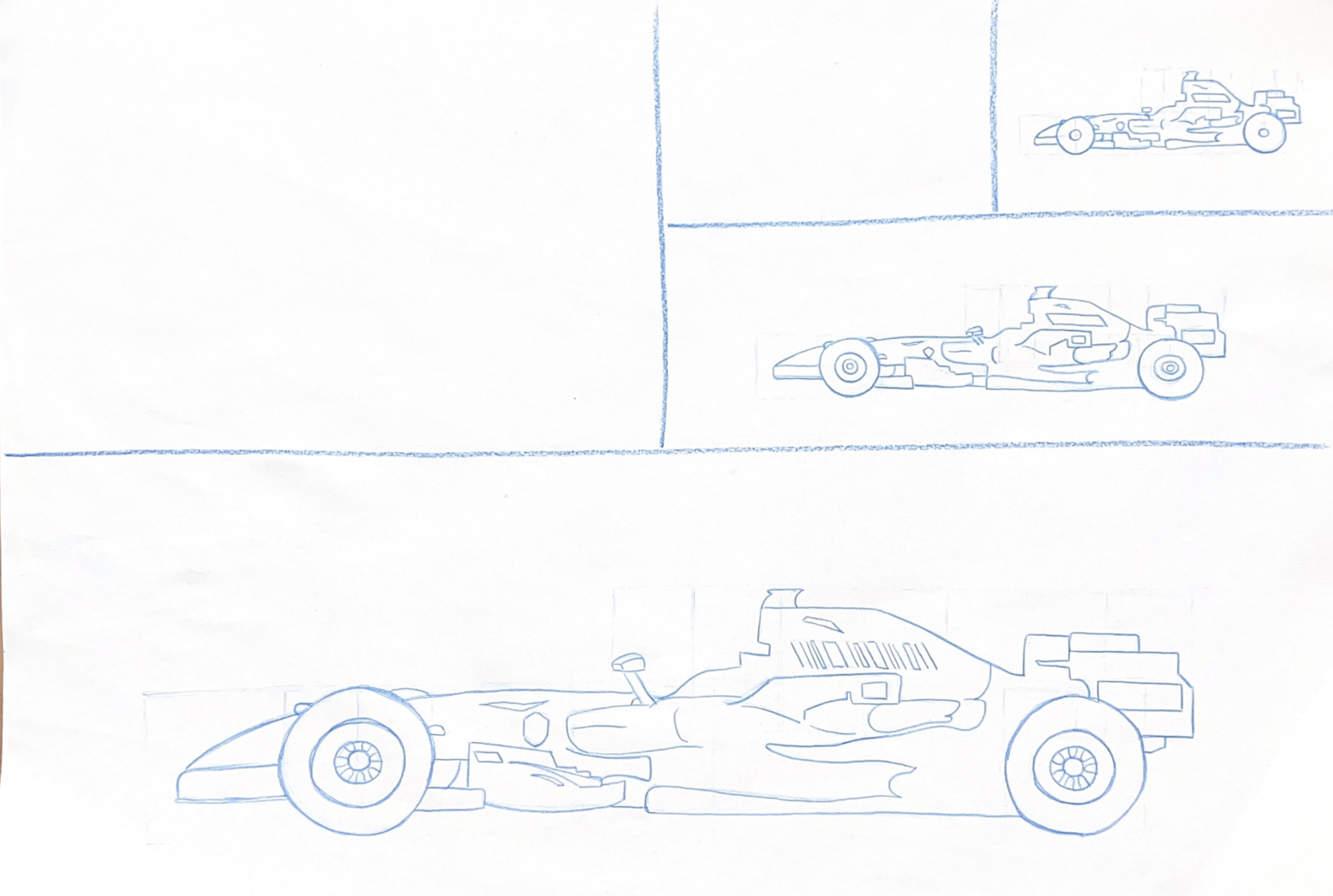 Formula 1 car sketches