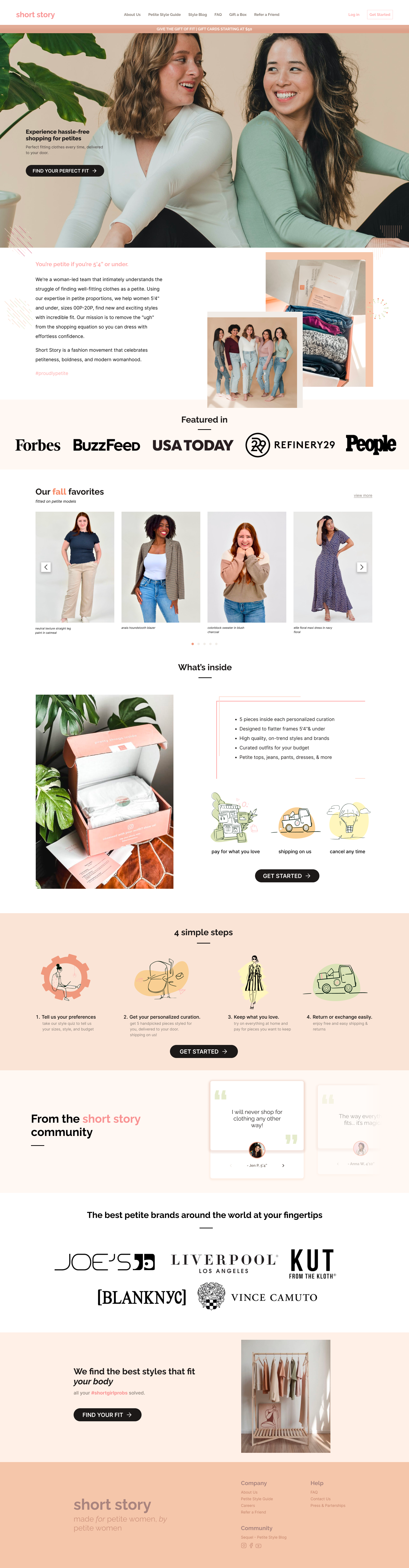Redesigned landing page