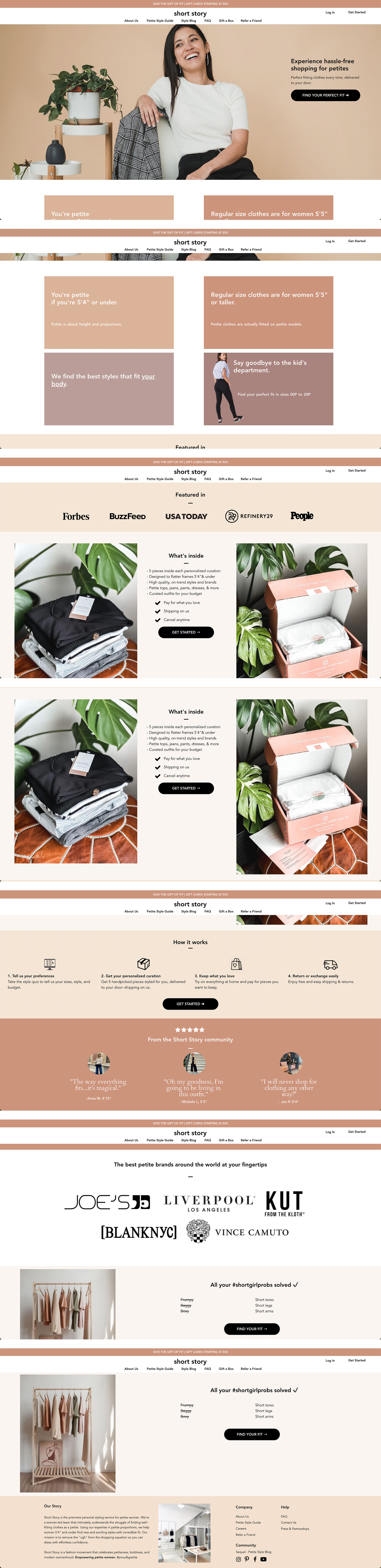 Original landing page